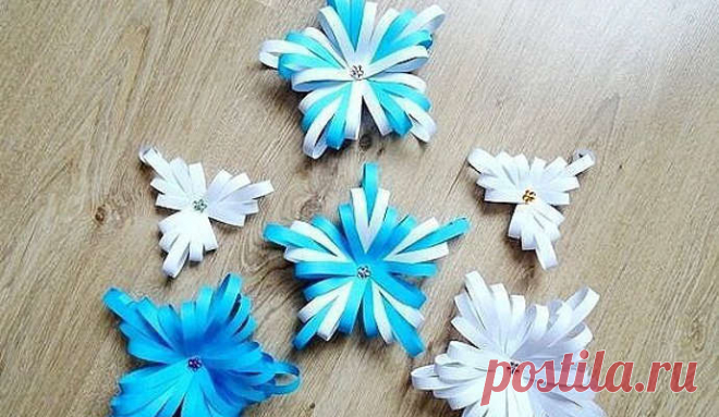 Как сделать красивую легкую снежинку из бумаги?