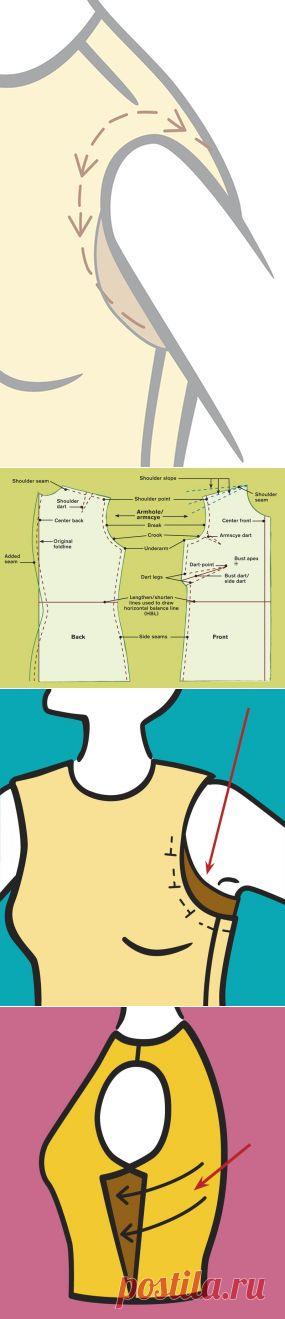 Чтобы получить право проймы, приспосабливать лиф - потоков