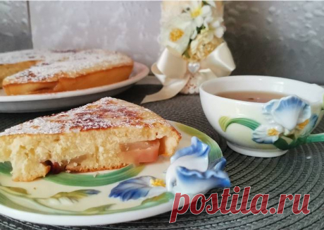 Быстрый и вкусный ЯБЛОЧНЫЙ ПИРОГ НА СКОВОРОДЕ - пошаговый рецепт с фото.