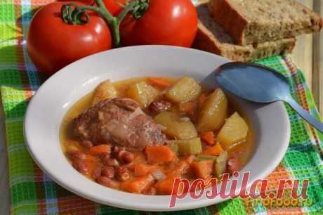 Айнтопф с курицей и фасолью рецепт с фото Вкусный рецепт приготовления айнтопфа с курицей и фасолью в домашних условиях. Айнтопф с курицей и фасолью рецепт с фото по шагам