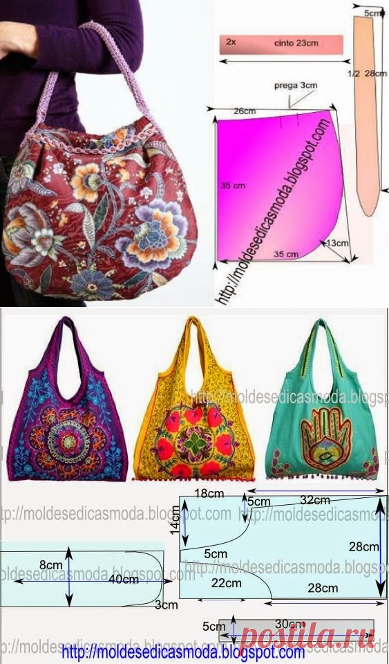 Сумочки: выкройки — Сделай сам, идеи для творчества - DIY Ideas