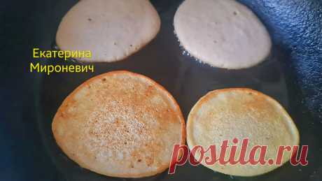 Любимые лёгкие овсяные панкейки за 10 минут, без пшеничной муки. | Вкусные Рецепты с Екатериной | Дзен