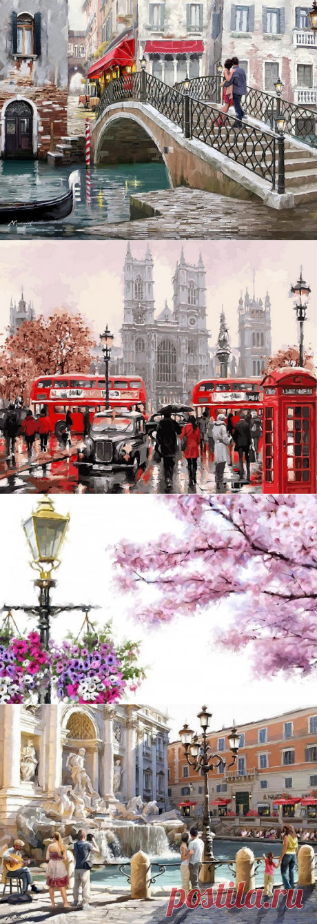 Акварельные пейзажи художника Richard Macneil