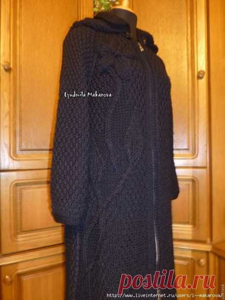 Пальто ручной работы &quot;Nero Clematis&quot; от Людмилы Макаровой.