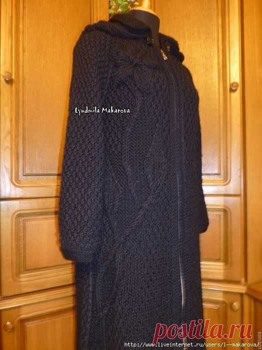 Пальто ручной работы "Nero Clematis" от Людмилы Макаровой.