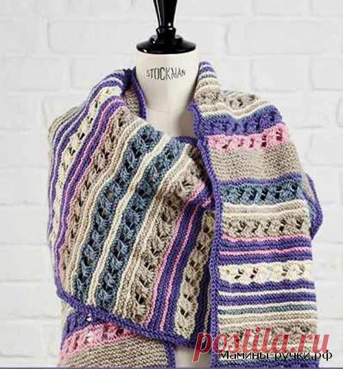 Скансенская шаль, вязаная спицами (традиционная шведская шаль). Подробное описание. / Мамины ручки