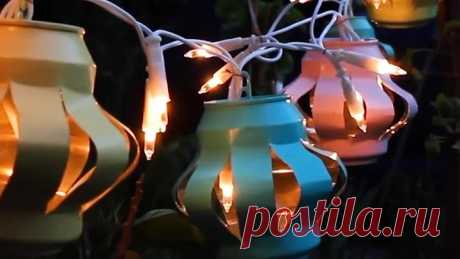 Классные апсайклинг-идеи для самодельной подсветки на даче и дома.