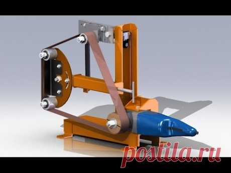 Самодельный ленточный гриндер из болгарки (УШМ 230). Своими руками. Belt Grinder