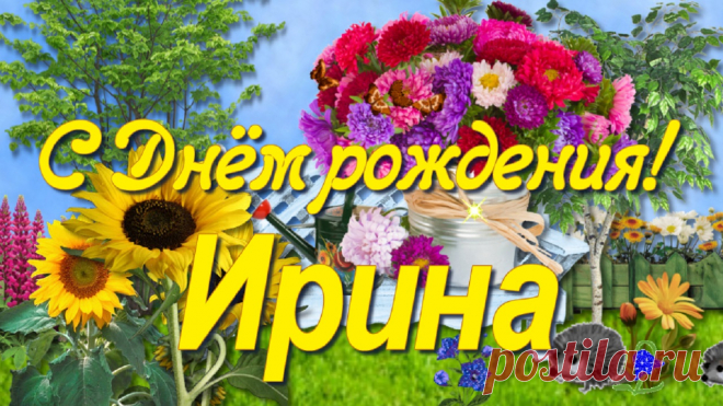 Ирине, Ирочке красавице в День рождения видео поздравление и красивые пожелания. Пусть будет солнышко в душе, пусть счастье дом твой охраняет!