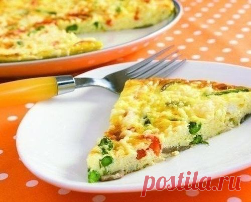 Итальянское блюдо "Фритата" (пицца без теста)