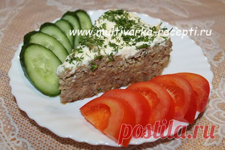 Мясная запеканка с вермишелью в мультиварке |