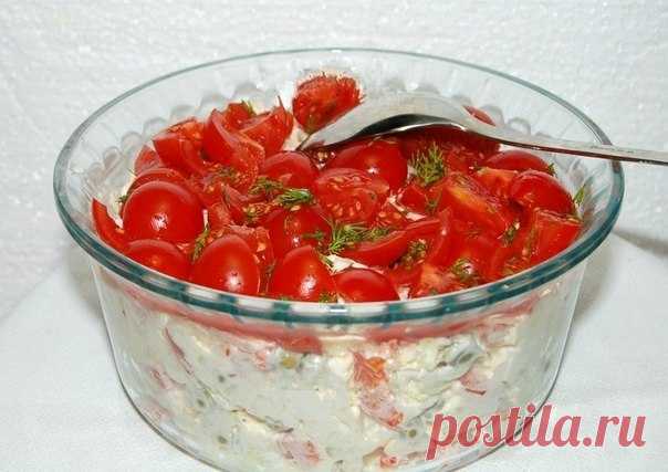 Праздничный салат “Красная шапочка”. | Вкусные рецепты