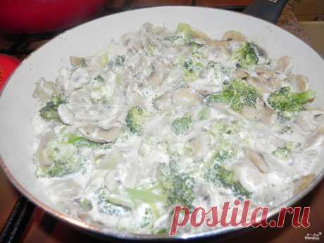 Брокколи с шампиньонами - кулинарный рецепт на Повар.ру