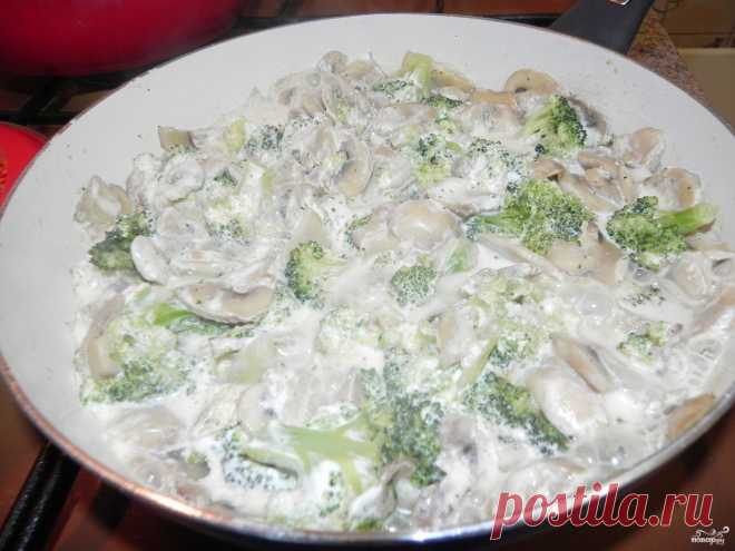 Брокколи с шампиньонами - кулинарный рецепт на Повар.ру