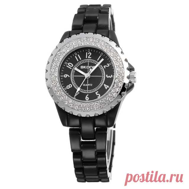 Керамика часы модные Повседневное Для женщин кварцевые часы relojes mujer SKONE Роскошные брендовые Наручные часы для девочек элегантное платье часы 7242 ГБ купить на AliExpress