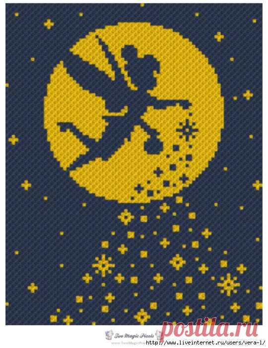 Покрывало Тинкербелл (схема). Автор - Two Magic Pixels