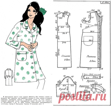 Халаты, выкройки на размер 54 (рос.).
#простыевыкройки #простыевещи #шитье #халат #выкройка