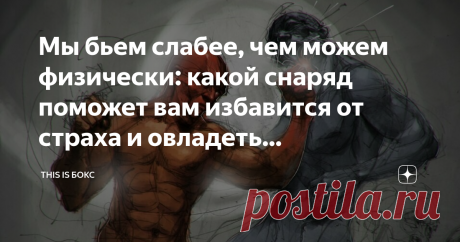 Мы бьем слабее, чем можем физически: какой снаряд поможет вам избавится от страха и овладеть нокаутирующим ударом Твои границы, только в твоей голове. И хоть от этого высказывания веет мистикой, в глубине души каждый согласится, что в этом есть зерно истины.