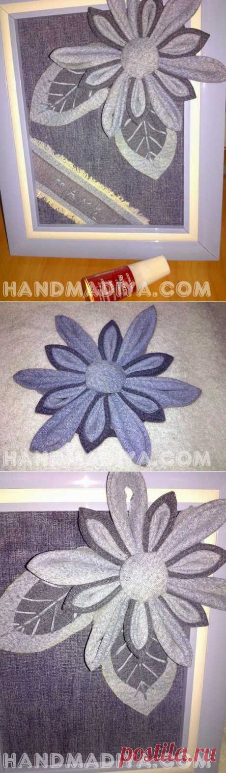 Джинсовое панно своими руками. Jeans panno. DIY step-by-step tutorials