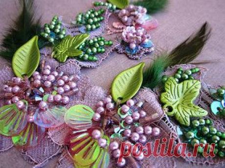 Mauve/olive applique | Flickr - Photo Sharing!