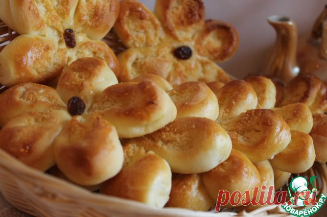 Булочки "Кокосовый цветок" - Простые рецепты Овкусе.ру