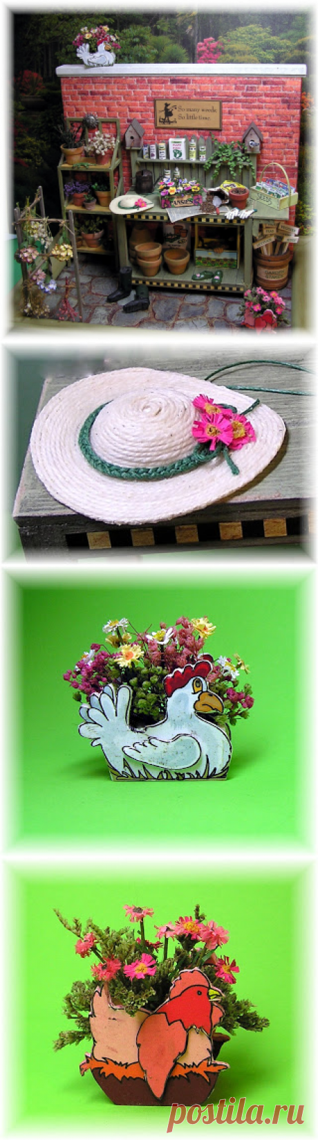 DYI DOLLHOUSE MINIATURES: THE POTTING BENCH