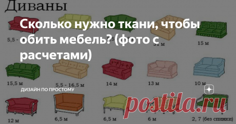 Сколько нужно ткани, чтобы обить мебель? (фото с расчетами) Рано или поздно многие приходят к осознанию того, что мебель нужно менять или выкидывать. Но как можно выкинуть мебель, которая была сделана на столько хорошо, что кроме ткани ничего не потрепалось? Или ваш домашний питомец плохо себя повёл в ваше отсутствие, но вам так нравится ваш диван, что вы не готовы с ним расстаться? Представленные мною расчеты по необходимо ткани - может дать вашей мебели