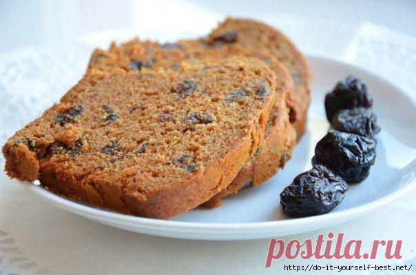 Медовый кекс с черносливом.