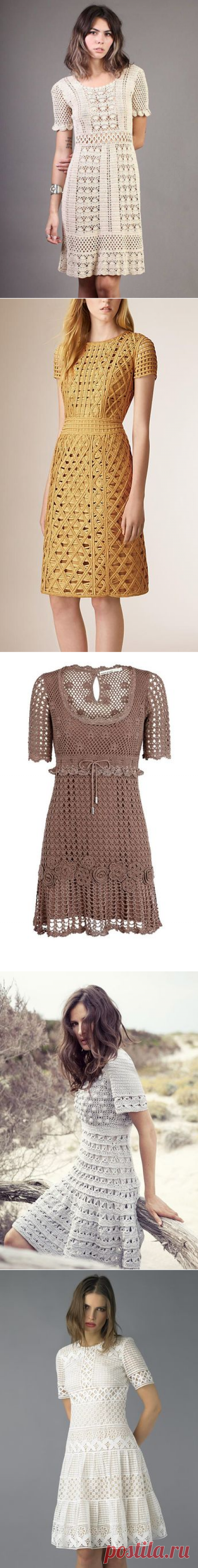 Short-sleeved summer crochet dress,gift ideas, masterpiece