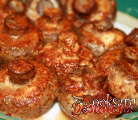 Шампиньоны запеченные в духовке фото рецепт приготовления