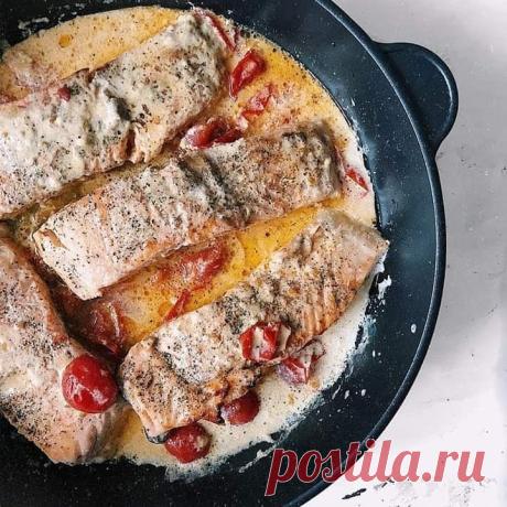🐟РЫБА В СЛИВОЧНОМ СОУСЕ.⠀🐟