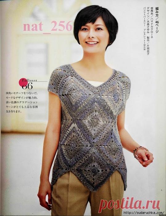 Японский журнал по вязанию крючком для женщин.