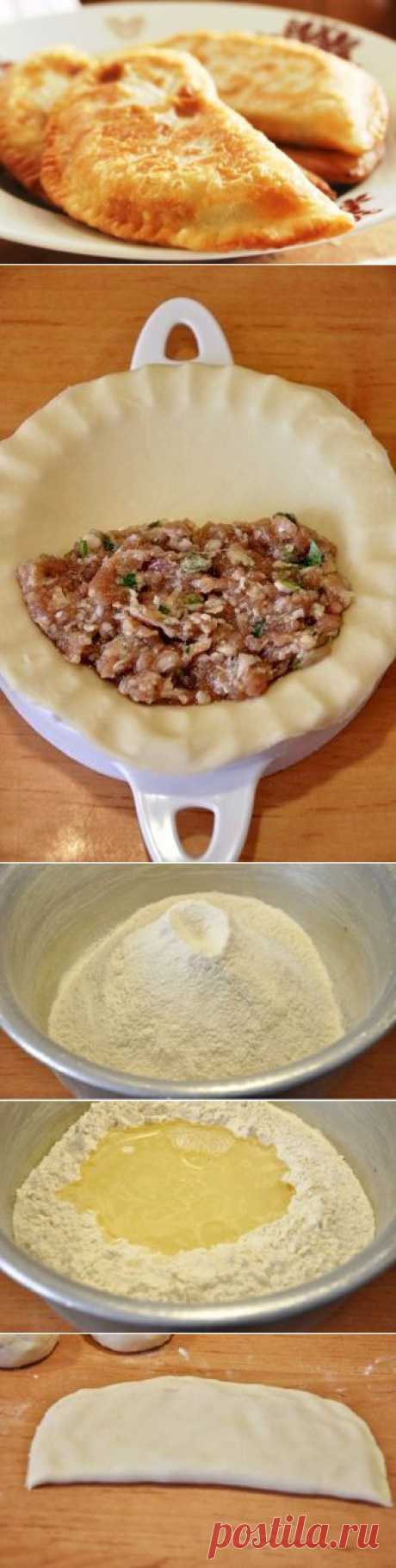 Чебуреки с мясом. Очень удачное хрустящее тесто!