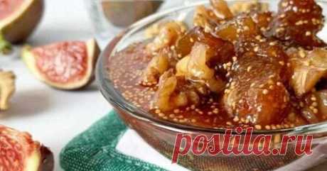 Варенье из инжира с лимоном и грецким орехом