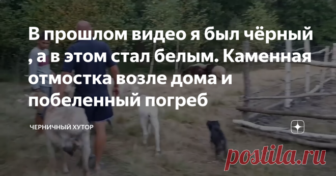 В прошлом видео я был чёрный , а в этом стал белым. Каменная отмостка возле дома и побеленный погреб