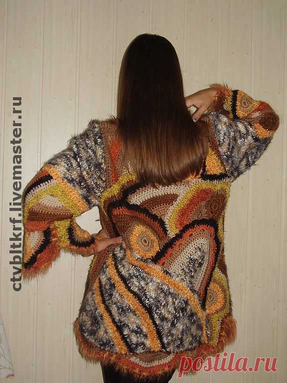 джемпер "Теплое Рождество" - Нерегулярное вязание,фриформ,осенняя мода