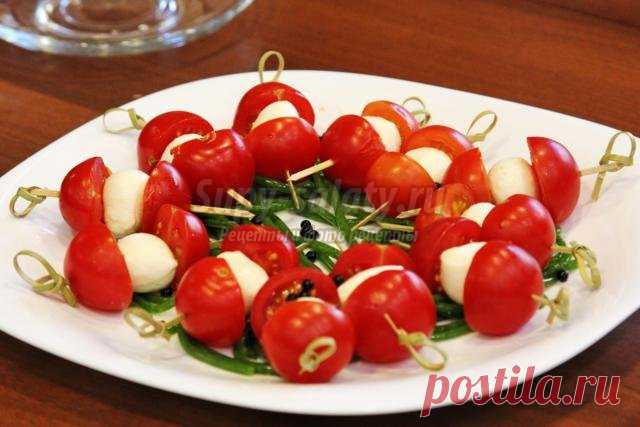 Молекулярная кухня. Капрезе со спагетти из рукколы и бальзамической икрой. Рецепт с пошаговыми фото
