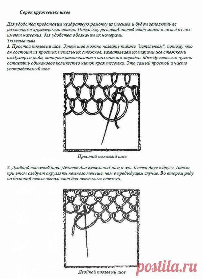 игольное кружево техника выполнения - Поиск в Google