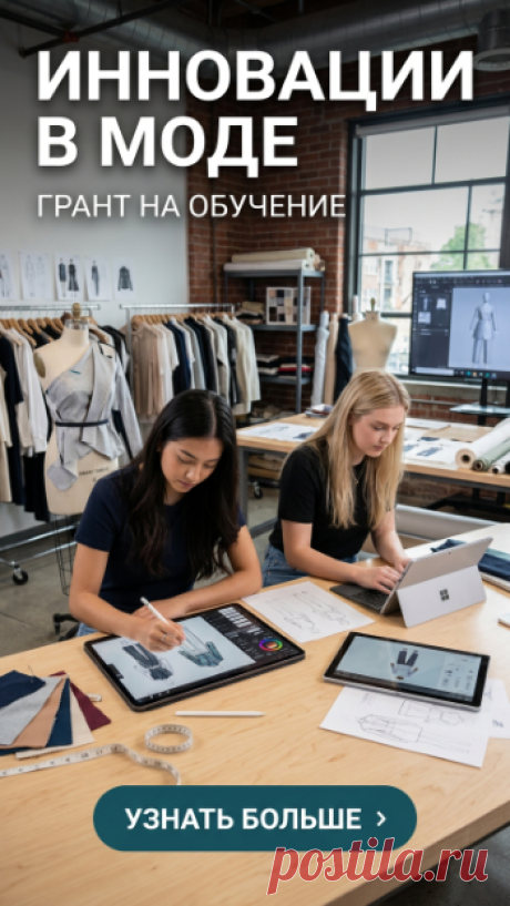 Грант на обучение в Fashion Factory School.
Мечтаете о своем бренде одежды, но не знаете с чего начать? Грант до 30 000 ₽ от FFS оплатит ваше обучение на курсе Fashion Impulse PRO. Получите знания, контакты и экспертный разбор вашего проекта. Подайте заявку!