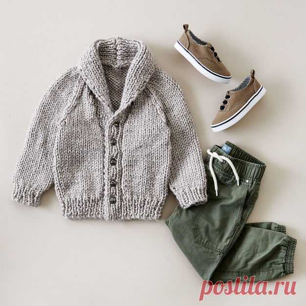 Bernat Shawl Collar Cardigan, 6 months | Yarnspirations