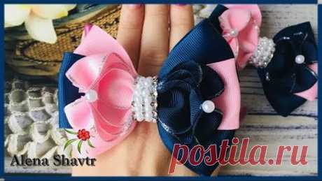 Laço de fita🎀Ribbon bow🎀МК🎀Бант🎀из🎀репсовой🎀ленты