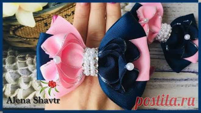 Laço de fita🎀Ribbon bow🎀МК🎀Бант🎀из🎀репсовой🎀ленты