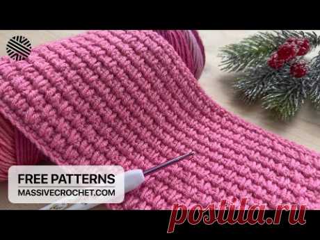 EASY PEASY and FAST Crochet Pattern for Beginner! ⚡️ LOVELY Crochet Stitch for Blanket, Bag & Scarf