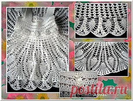 Платье для девочки крючком &quot;Карина&quot;. МК.