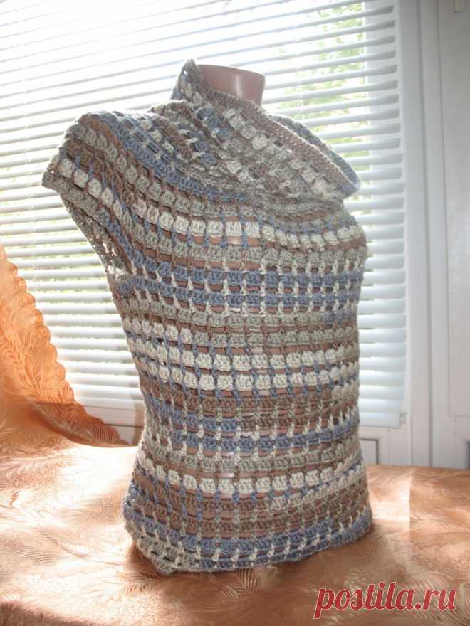 Пуловер с коротким рукавом для прохладных летних вечеров / KNITLY.com - блог о рукоделии