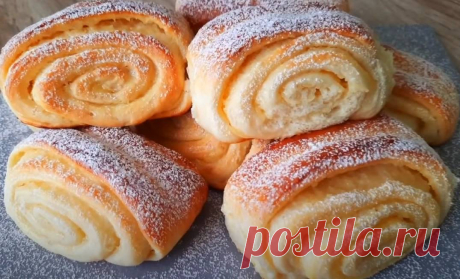 Дрожжевые булочки с заварным кремом. Очень вкусные и нежные Безупречное воздушное удовольствие!