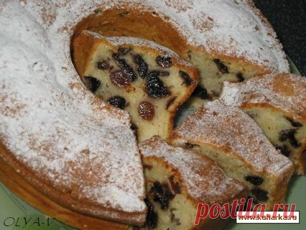 Рецепт: Йогуртовый кекс с черносливом