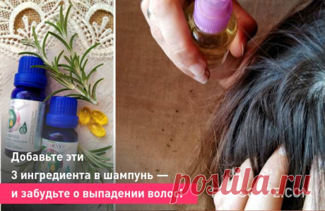 Добавьте эти 3 ингредиента в шампунь - и забудьте о выпадении волос! Необходим правильный и бережный уход за волосами. Мы расскажем, как сделать свой собственный натуральный и эффективный шампунь против выпадения волос. Он очень простой и экономичный.