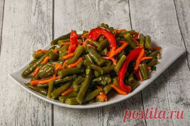 Салат из спаржевой фасоли с овощами на зиму — Домашняя кулинария