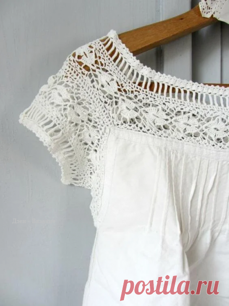 Кайма, кружево, мотивы крючком для преображения старых вещей | Вязание | Яндекс Дзен